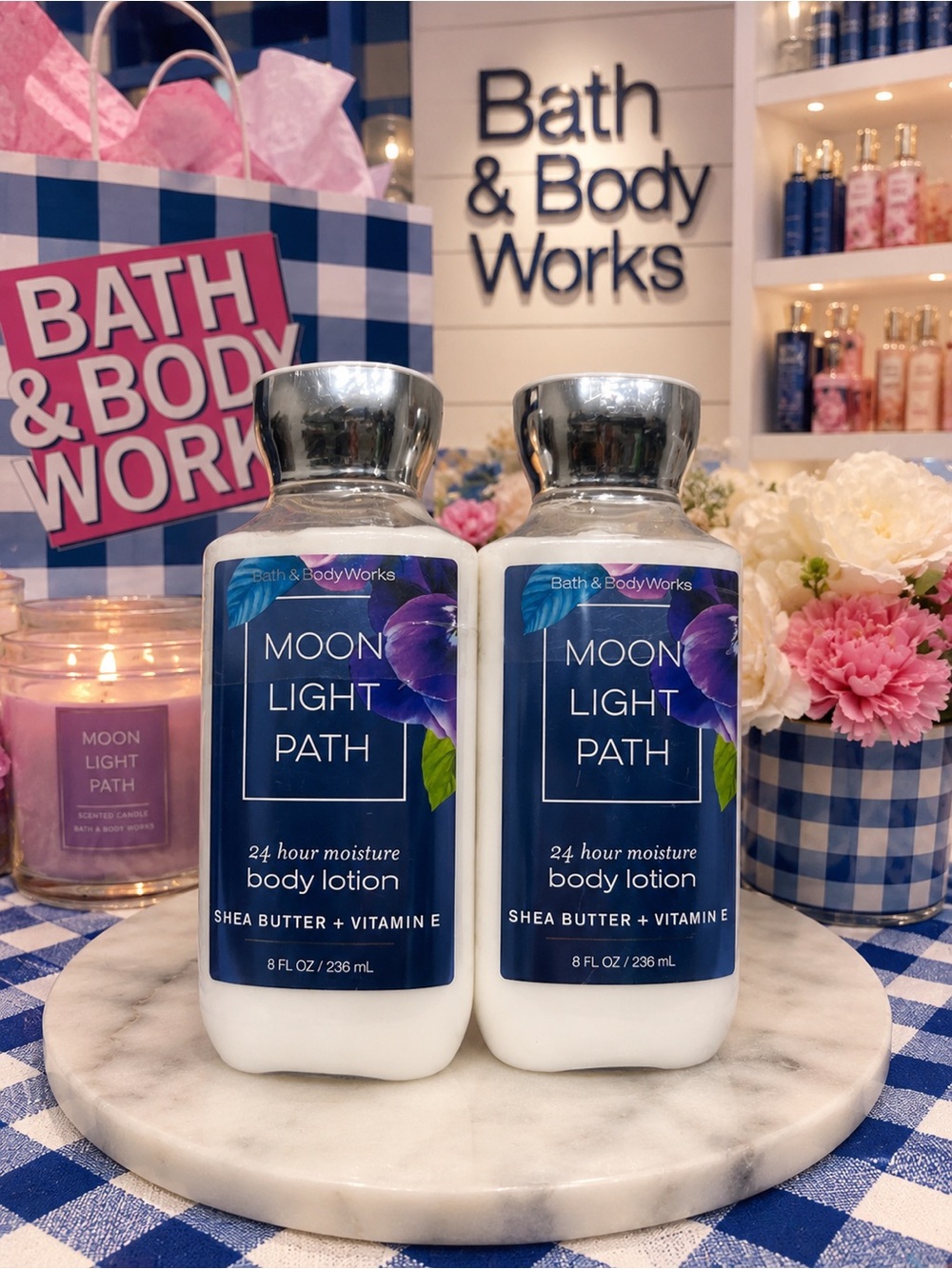 🌙 2- NEW SEALED Bath & Body Works Moon Light Path Body Lotion – 8 oz